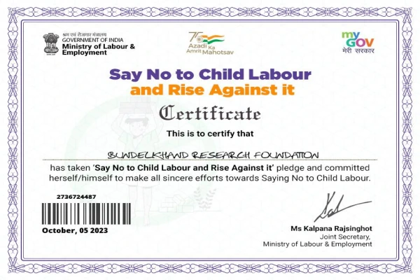 Say no to child labour and rise against it