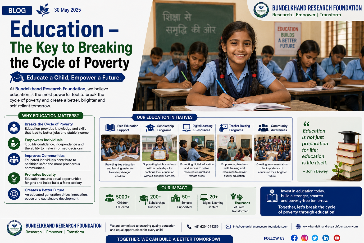 Education – The Key to Breaking the Cycle of Poverty