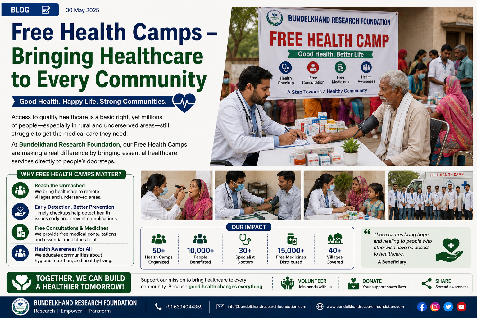 Free Health Camps – Bringing Healthcare to Every Community