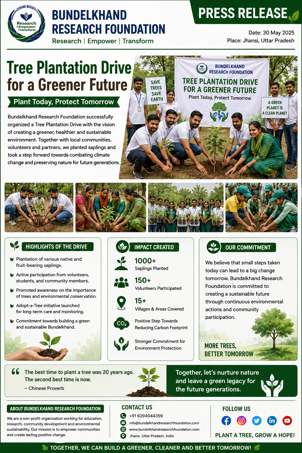 Tree Plantation Drive for a Greener Future